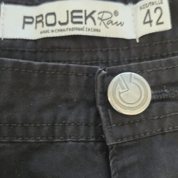 Projek Raw Men's 42 Black Denim Cargo Jean Shorts - Picture 2 of 9